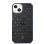 Apple iPhone 14 Kılıf Mercedes Benz Çift Katmanlı Yıldız Desenli Dizayn Kapak