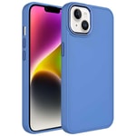 Apple iPhone 14 Kılıf Metal Çerçeve ve Buton Tasarımlı Silikon Zore Luna Kapak