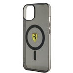 Apple iPhone 14 Plus Kılıf Ferrari M-safe Şarj Özellikli Yarı Transparan Dizayn Kapak