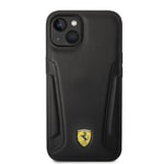 Apple iPhone 14 Plus Kılıf Ferrari Orjinal Lisanslı M-safe Şarj Özellikli Deri Kenarları Damgalı Dizayn Kapak