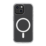 Apple iPhone 14 Plus Kılıf M-safe Şarj Özellikli Airbagli Şeffaf PC Arka Yüzey Recci Magnetik Suction Serisi Kapak