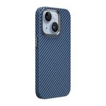 Apple iPhone 14 Plus Kılıf ​​​​​Wiwu Karbon Fiber Görünümlü M-safe Wireless Şarj Özellikli Kabon Kapak