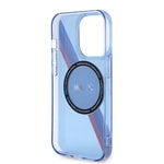 Apple iPhone 14 Pro Kılıf BMW M-safe Şarj Özellikli Transparan Tricolor Stripes Orjinal Lisanslı Kapak