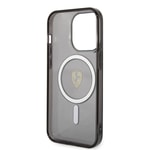 Apple iPhone 14 Pro Kılıf Ferrari M-safe Şarj Özellikli Yarı Transparan Dizayn Kapak