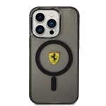 Apple iPhone 14 Pro Kılıf Ferrari M-safe Şarj Özellikli Yarı Transparan Dizayn Kapak