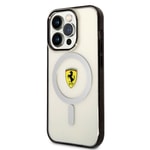 Apple iPhone 14 Pro Kılıf Ferrari M-safe Şarj Özellikli Transparan Dizayn Kapak