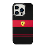 Apple iPhone 14 Pro Kılıf Ferrari Orjinal Lisanslı M-safe Şarj Özellikli Yatay Çizgili Dizayn Kapak