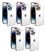 Apple iPhone 14 Pro Kılıf Kamera Korumalı Renkli Çerçeveli Zore Garaj Kapak