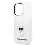 Apple iPhone 14 Pro Kılıf Karl Lagerfeld Transparan Choupette Dizayn Kapak