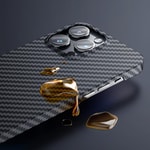 Apple iPhone 14 Pro Kılıf M-safe Özellikli Karbon Fiber Benks Essential Kevlar Kapak