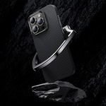 Apple iPhone 14 Pro Kılıf M-safe Özellikli Karbon Fiber Benks 600D Essential Kevlar Kapak