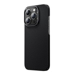 Apple iPhone 14 Pro Kılıf M-safe Şarj Özellikli Karbon Fiber Benks MFM Lisanslı 600D Essential Kevlar Kapak