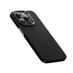 Apple iPhone 14 Pro Kılıf M-safe Şarj Özellikli Karbon Fiber Benks MFM Lisanslı 600D Essential Kevlar Kapak