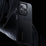 Apple iPhone 14 Pro Kılıf M-safe Şarj Özellikli Karbon Fiber Benks Montage Hybrid ArmorPro Kevlar Kapak