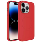 Apple iPhone 14 Pro Kılıf M-safe Wireless Şarj Özellikli Pastel Renk Silikon Zore Plas Kapak