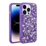 Apple iPhone 14 Pro Kılıf Parlak Taşlı Tasarım Zore Linea Kapak