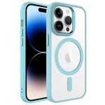 Apple iPhone 14 Pro Kılıf Wireless Şarj Özellikli Zore Krom M-safe Silikon Kapak