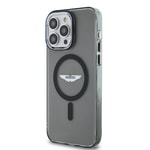 Apple iPhone 14 Pro Max Kılıf Aston Martin Orjinal Lisanslı M-safe Şarj Özellikli IML Baskı Logolu Metal Düğmeli Kapak