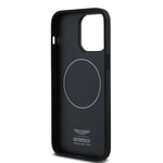 Apple iPhone 14 Pro Max Kılıf Aston Martin Orjinal Lisanslı M-safe Şarj Özellikli PU Deri Alonso 14 Baskılı Kapak
