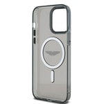 Apple iPhone 14 Pro Max Kılıf Aston Martin Orjinal Lisanslı M-safe Şarj Özellikli IML Baskı Logolu Metal Düğmeli Kapak