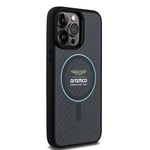 Apple iPhone 14 Pro Max Kılıf Aston Martin Orjinal Lisanslı M-safe Şarj Özellikli Renkli Halka ve Karbon Fiber Tasarımlı Kapak