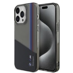Apple iPhone 14 Pro Max Kılıf BMW Orjinal Lisanslı Yarı Transparan M Dizayn Çizgili Kapak