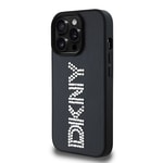 Apple iPhone 14 Pro Max Kılıf DKNY Orjinal Lisanslı Taşlı DKNY Yazılı Metalik Rhinestones PU Deri Kapak