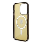 Apple iPhone 14 Pro Max Kılıf Ferrari M-safe Şarj Özellikli Yarı Transparan Dizayn Kapak