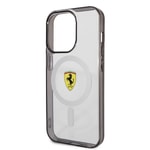 Apple iPhone 14 Pro Max Kılıf Ferrari M-safe Şarj Özellikli Transparan Dizayn Kapak
