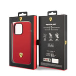 Apple iPhone 14 Pro Max Kılıf Ferrari M-safe Şarj Özellikli Silikon Metal Logo Dizayn Kapak
