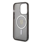 Apple iPhone 14 Pro Max Kılıf Ferrari M-safe Şarj Özellikli Yarı Transparan Dizayn Kapak