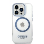 Apple iPhone 14 Pro Max Kılıf GUESS M-safe Şarj Özellikli Metal Kamera Çerçeveli Kapak