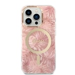 Apple iPhone 14 Pro Max Kılıf GUESS M-safe Şarj Özellikli Yaprak Desenli M-safe Şarj Kablolu Kapak