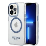 Apple iPhone 14 Pro Max Kılıf GUESS M-safe Şarj Özellikli Metal Kamera Çerçeveli Kapak
