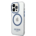 Apple iPhone 14 Pro Max Kılıf GUESS M-safe Şarj Özellikli Metal Kamera Çerçeveli Kapak