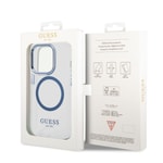 Apple iPhone 14 Pro Max Kılıf GUESS M-safe Şarj Özellikli Metal Kamera Çerçeveli Kapak
