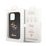 Apple iPhone 14 Pro Max Kılıf Guess Orjinal Lisanslı 4G Büyük Metal Logolu Glitter Kapak
