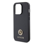 Apple iPhone 14 Pro Max Kılıf Guess Orjinal Lisanslı Deri 4G Metal Logo Strass Kapak
