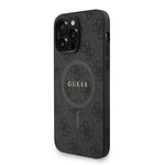 Apple iPhone 14 Pro Max Kılıf Guess Orjinal Lisanslı M-safe Şarj Özellikli PU Deri Bilek Askı İpli Yazı Logolu Kapak