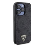Apple iPhone 14 Pro Max Kılıf Guess Orjinal Lisanslı M-safe Şarj Özellikli PU Üçgen Logo 4G Desenli Kapak