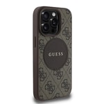 Apple iPhone 14 Pro Max Kılıf Guess Orjinal Lisanslı M-safe Şarj Özellikli Yazı Logolu Circle Classic Kapak