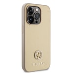 Apple iPhone 14 Pro Max Kılıf Guess Orjinal Lisanslı Deri 4G Metal Logo Strass Kapak
