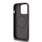 Apple iPhone 14 Pro Max Kılıf Guess Orjinal Lisanslı M-safe Şarj Özellikli Yazı Logolu Circle Classic Kapak
