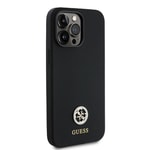 Apple iPhone 14 Pro Max Kılıf Guess Orjinal Lisanslı Yazı ve Taşlı 4G Logolu Silikon Kapak
