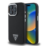 Apple iPhone 14 Pro Max Kılıf Guess Orjinal Lisanslı M-safe Şarj Özellikli Grained Triangle Kapak