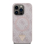Apple iPhone 14 Pro Max Kılıf Guess Orjinal Lisanslı M-safe Şarj Özellikli PU Üçgen Logo 4G Desenli Kapak