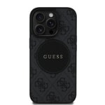 Apple iPhone 14 Pro Max Kılıf Guess Orjinal Lisanslı M-safe Şarj Özellikli Yazı Logolu Circle Classic Kapak