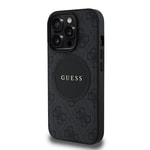 Apple iPhone 14 Pro Max Kılıf Guess Orjinal Lisanslı M-safe Şarj Özellikli Yazı Logolu Circle Classic Kapak