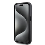 Apple iPhone 14 Pro Max Kılıf Guess Orjinal Lisanslı M-safe Şarj Özellikli PU Üçgen Logo 4G Desenli Kapak