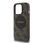 Apple iPhone 14 Pro Max Kılıf Guess Orjinal Lisanslı M-safe Şarj Özellikli Yazı Logolu Circle Classic Kapak